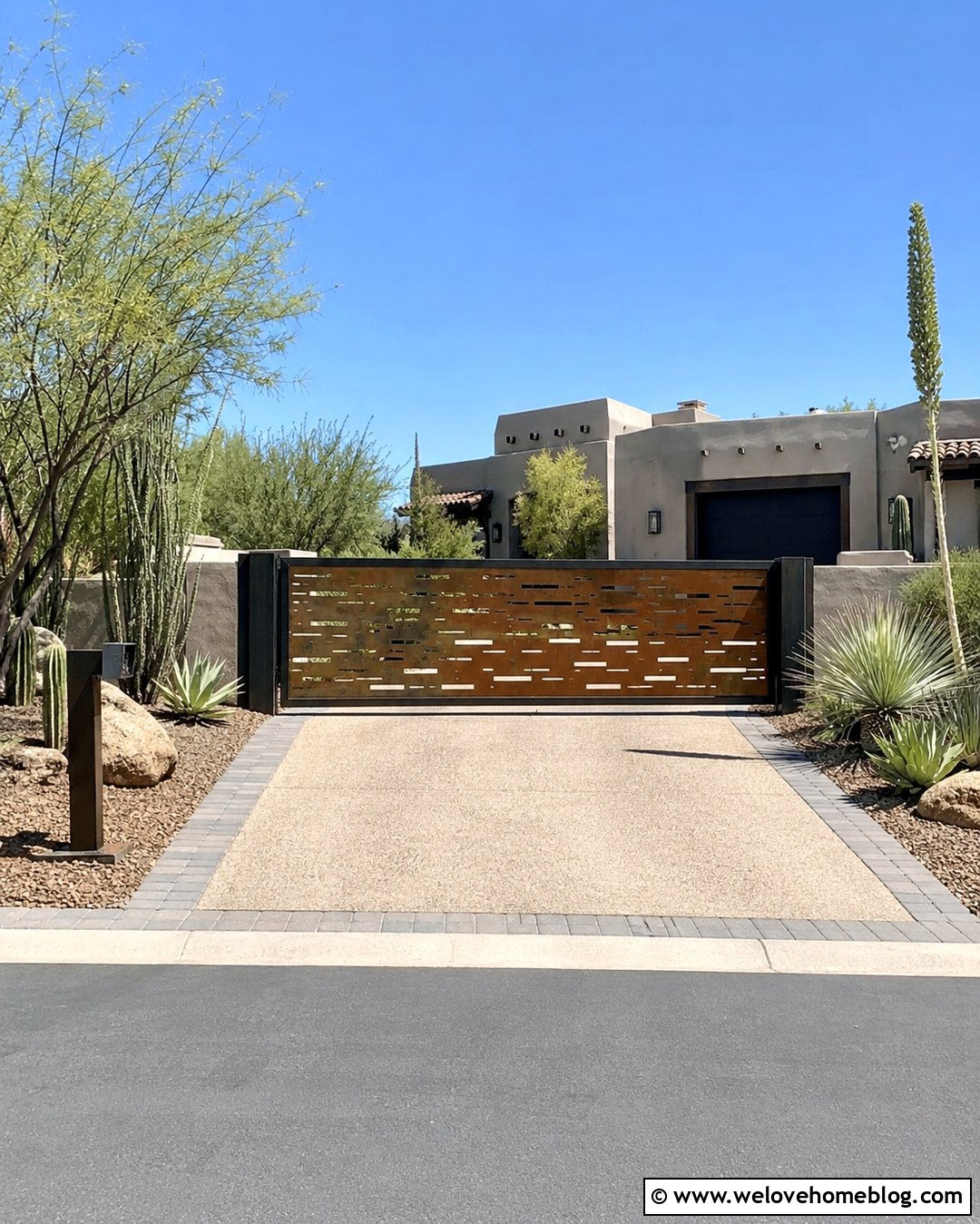 Desert RV Driveway Gate - 20 Rv Driveway Gate Ideas