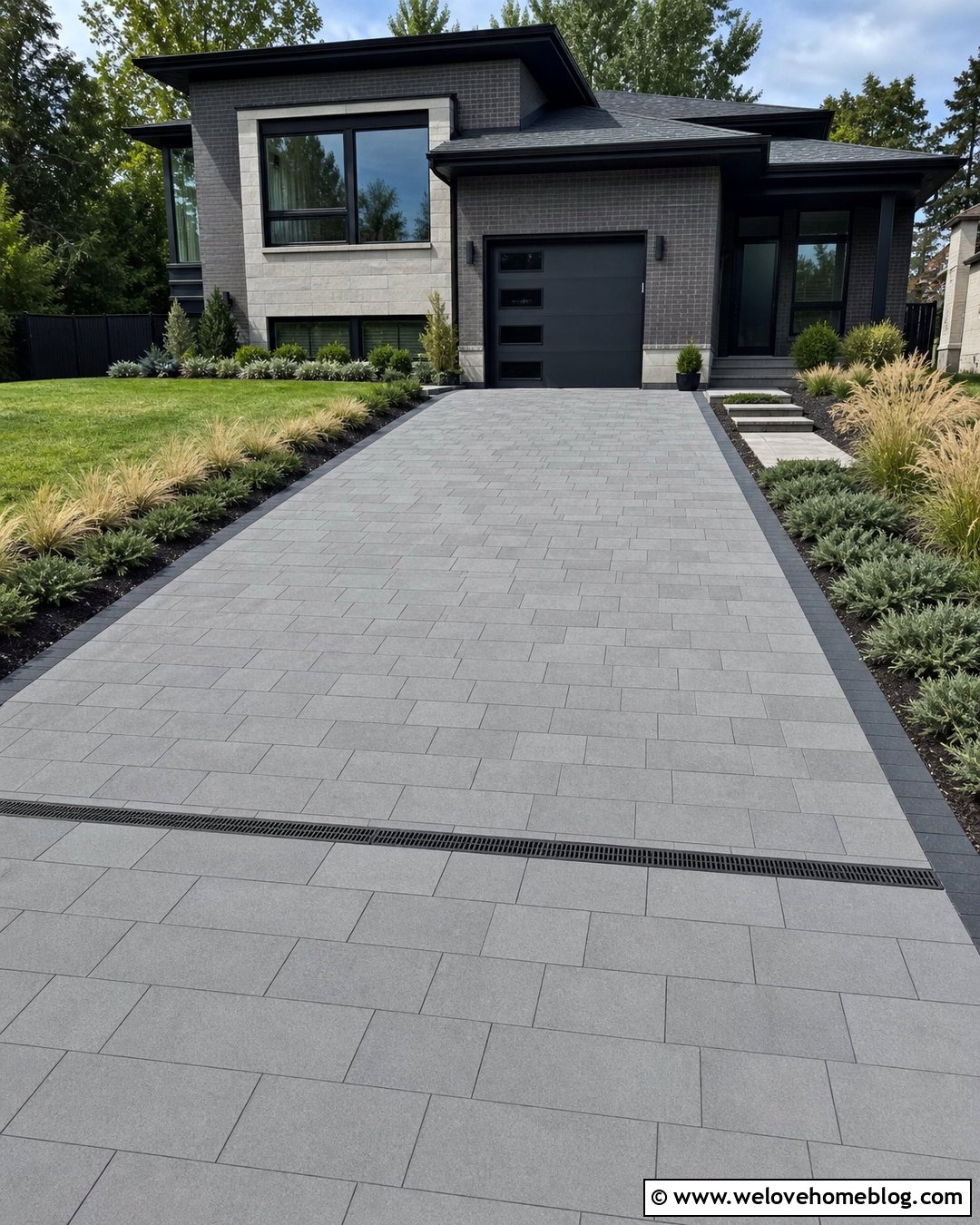Diagonal Running Bond Driveway Paver Pattern - 20 Driveway Paver Patterns Ideas