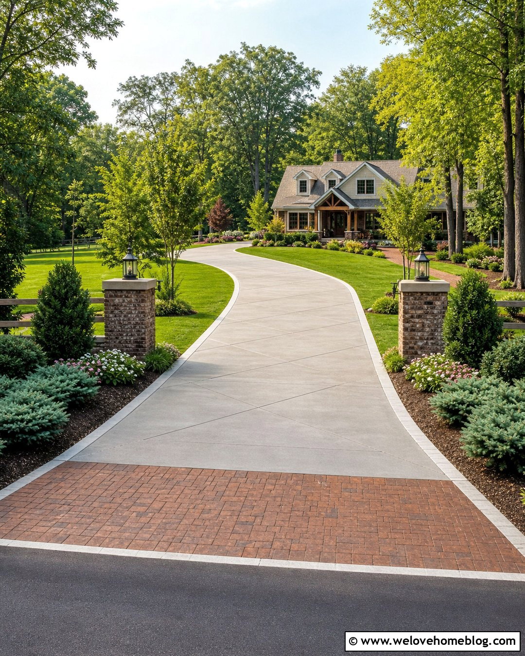Diamond Cut Driveway With Entrance Apron - 20 Diamond Cut Driveway Ideas