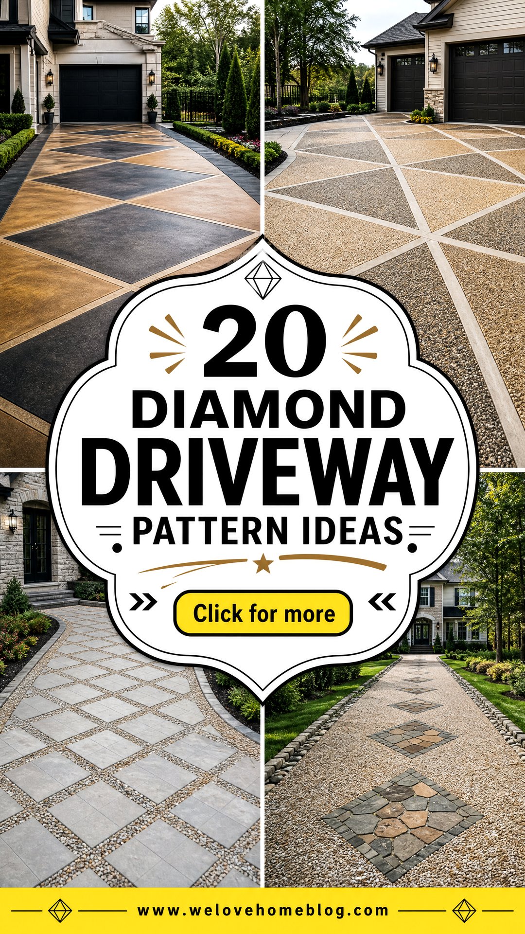 20 Diamond Driveway Pattern Ideas for Bold Modern Homes - 20 Diamond Driveway Pattern Ideas for Bold Modern Homes