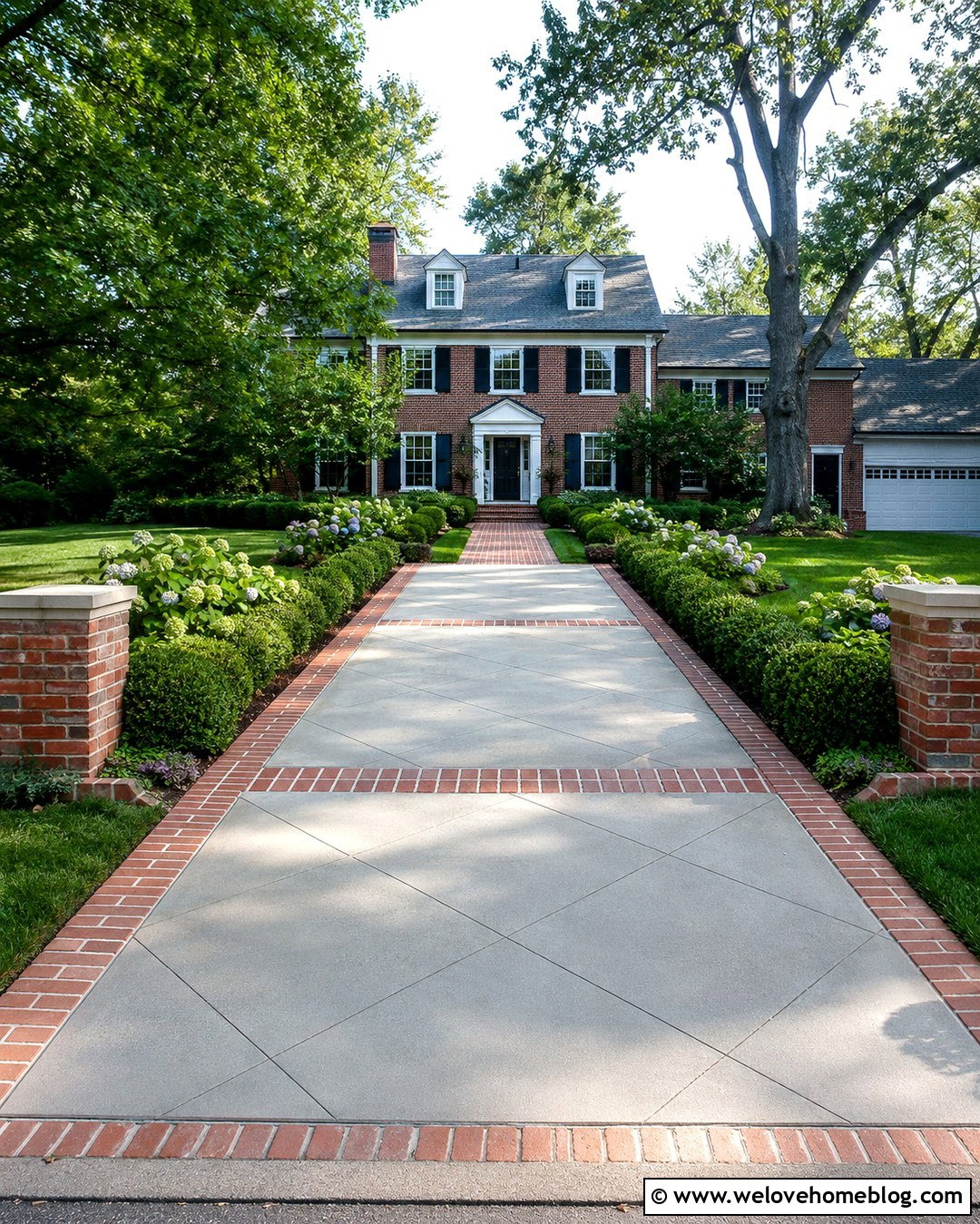 Diamond Driveway With Brick Border - 20 Diamond Driveway Ideas