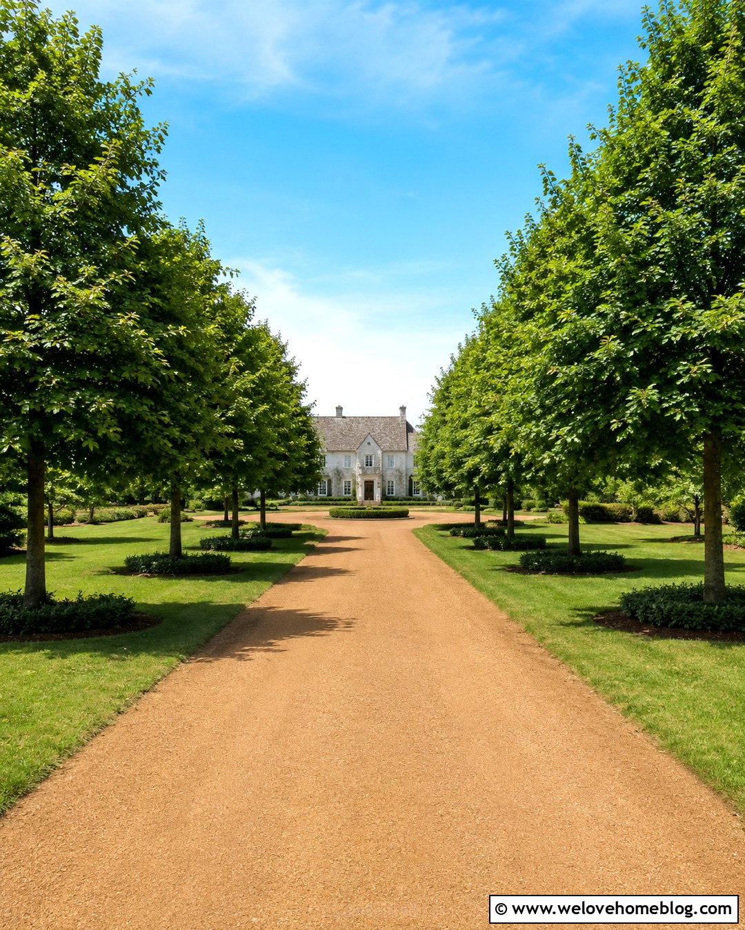 Dirt Driveway With Tree Lined Entrance - 20 Long Dirt Driveway Ideas