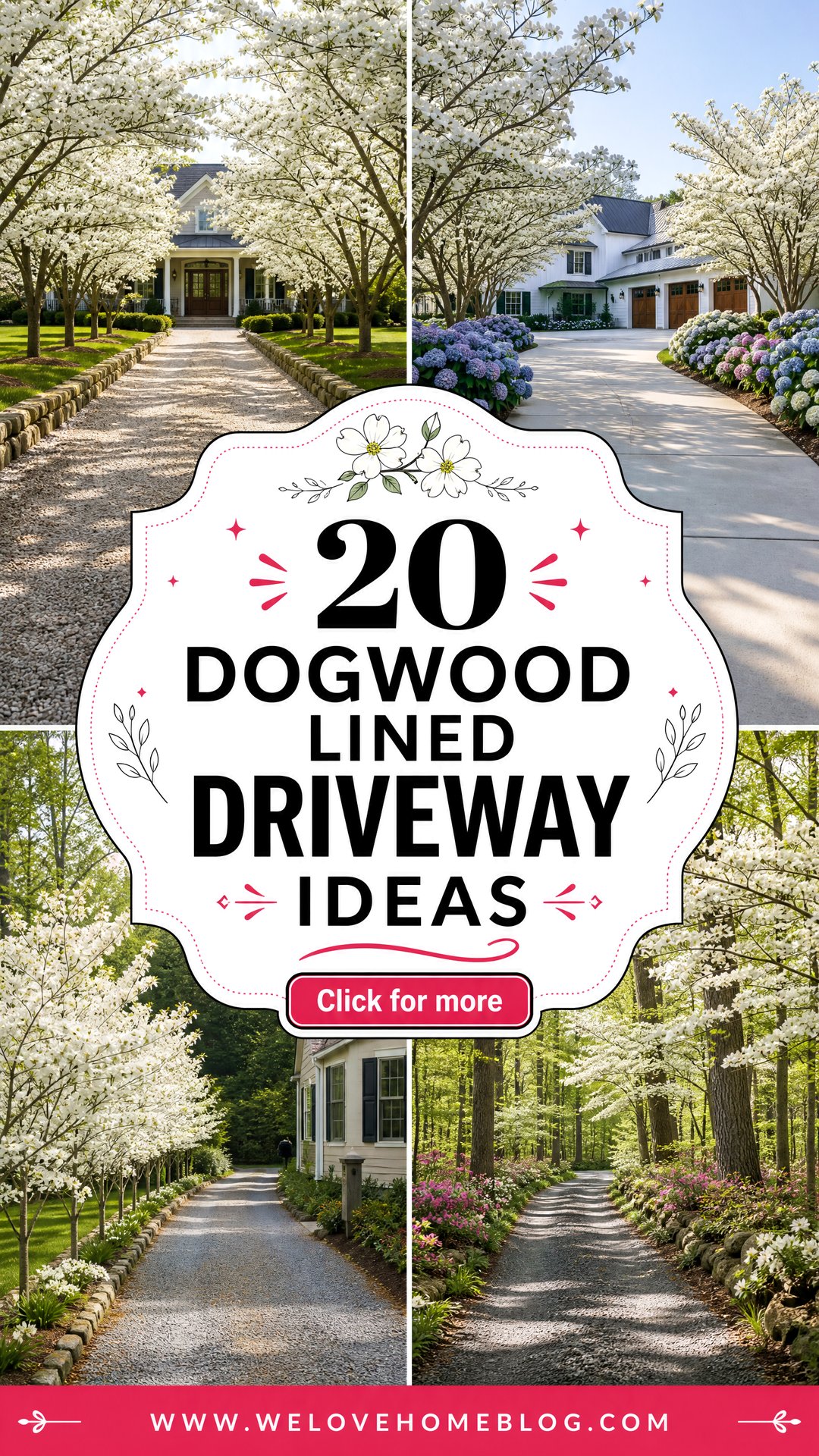 20 Dogwood Lined Driveway Ideas for a Storybook Spring Entrance - 20 Dogwood Lined Driveway Ideas for a Storybook Spring Entrance