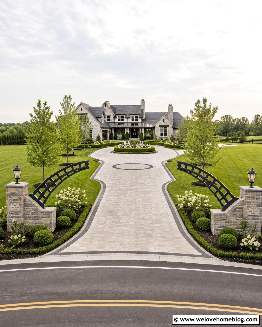 Double Driveway Arch - 20 Driveway Arch Ideas