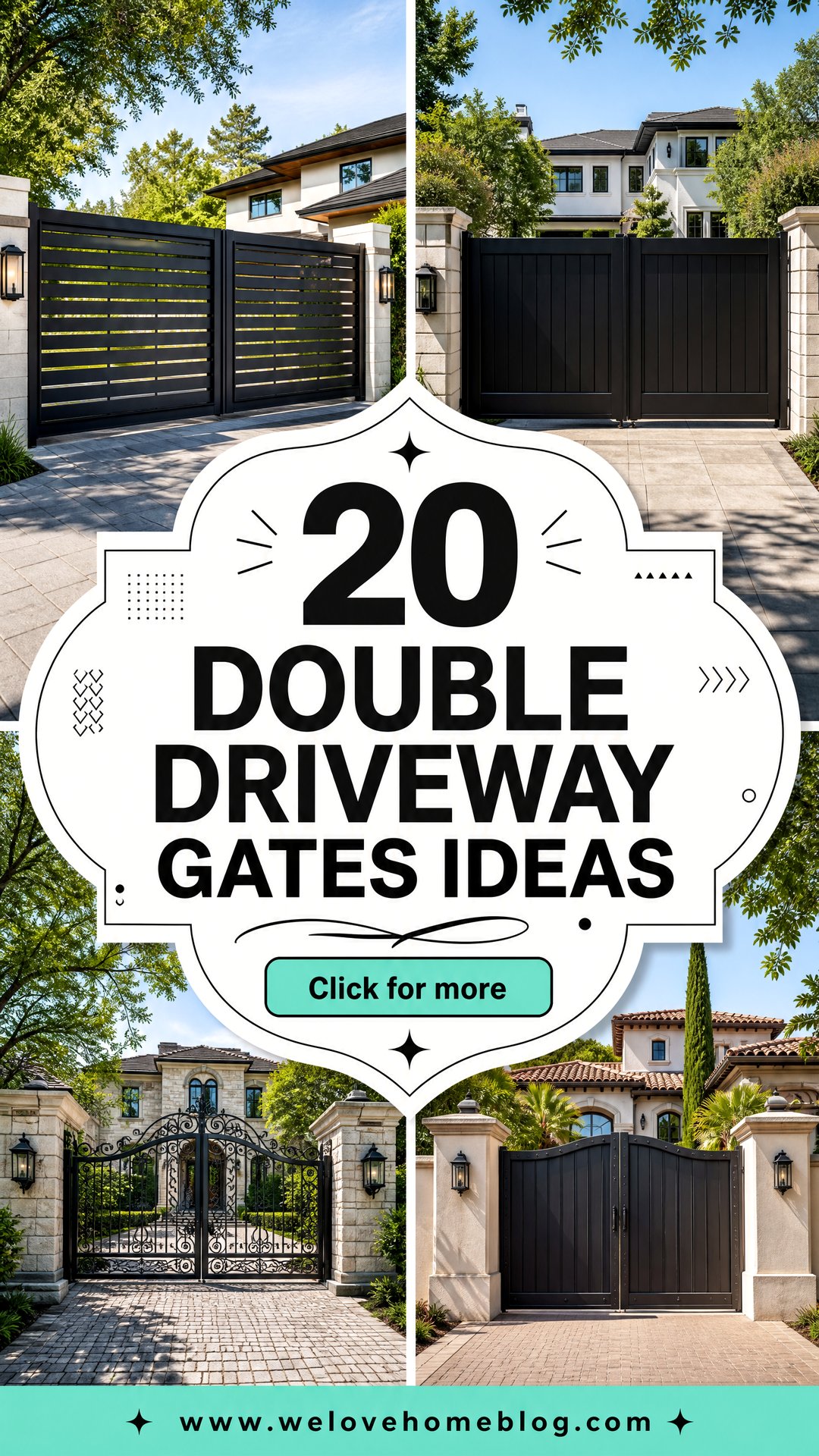 20 Double Driveway Gates Ideas for Secure Stylish Entries - 20 Double Driveway Gates Ideas for Secure, Stylish Entries