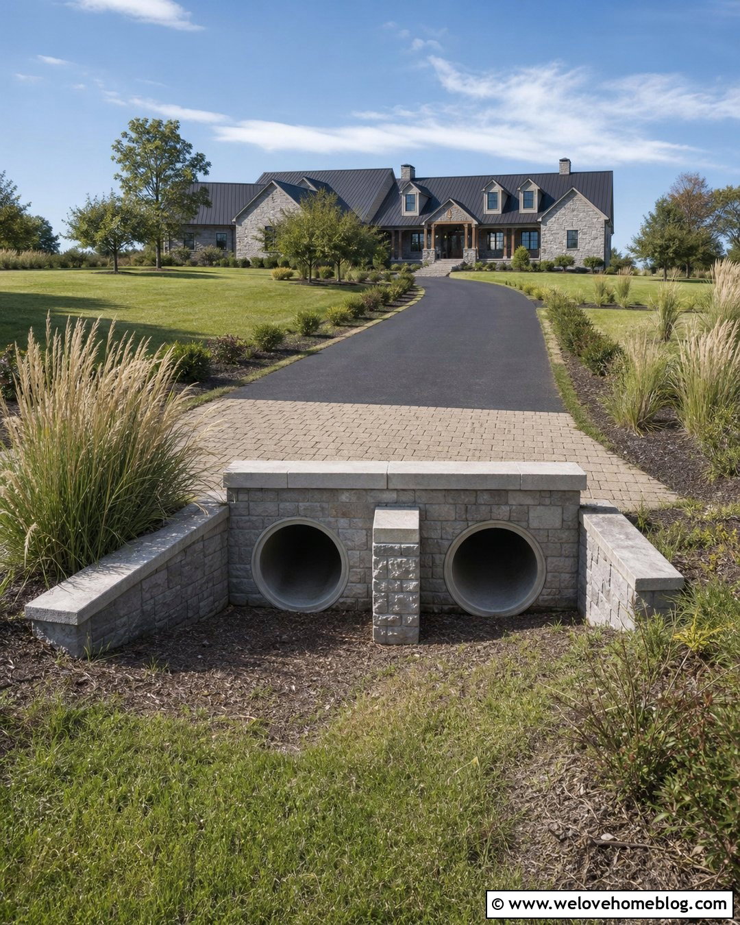 Double Pipe Driveway Culvert Headwall - 20 driveway culvert headwall ideas