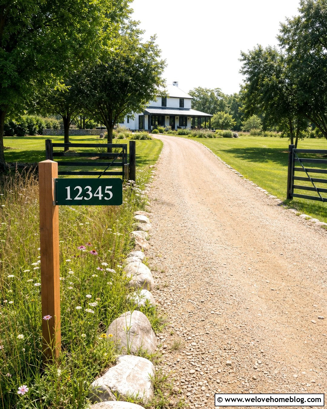 Double Sided Driveway Address Sign For Rural Homes - 25 Driveway Address Sign Ideas