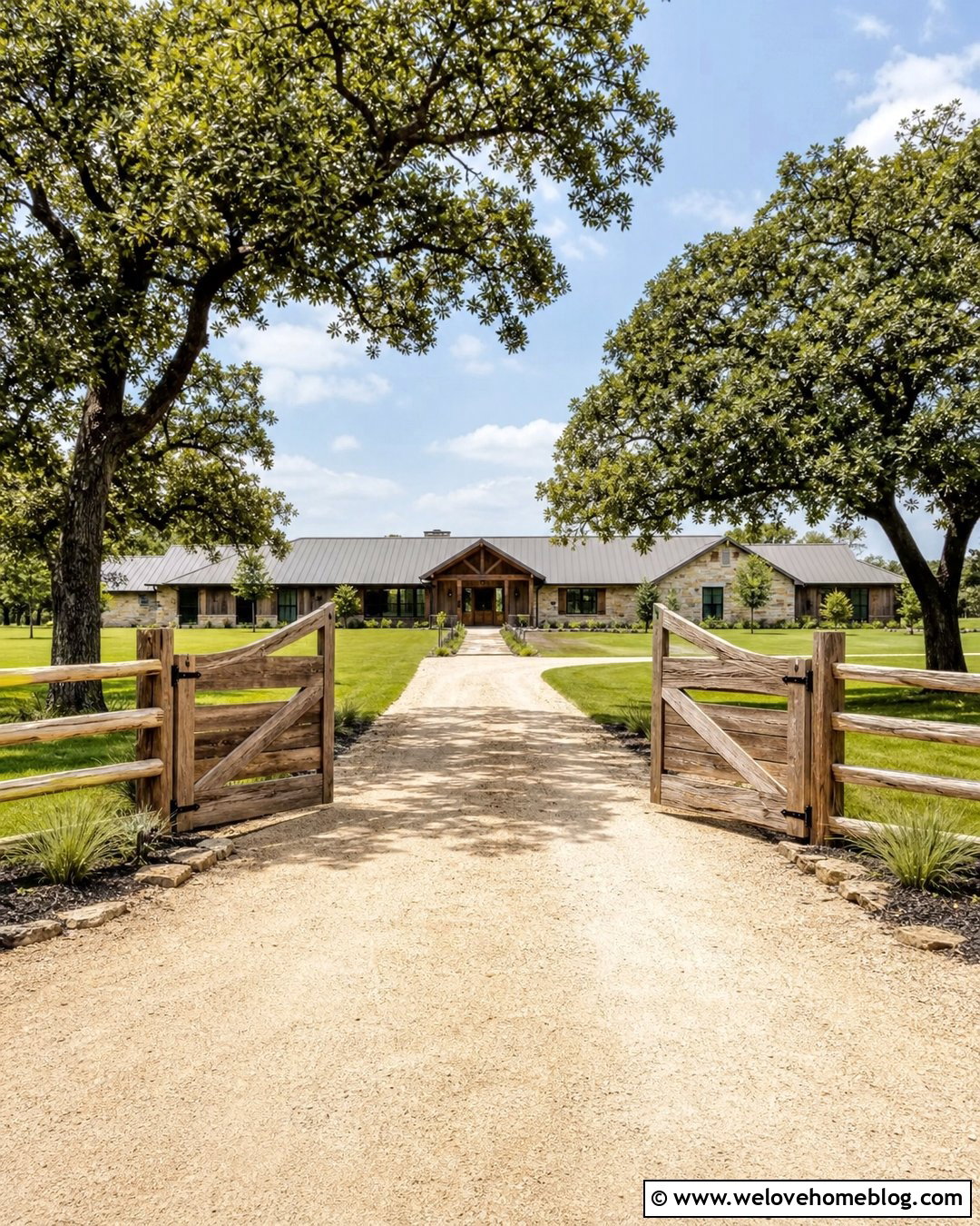 Double Split Rail Fence Gate For Wide Driveway - 20 split rail fence driveway gate ideas