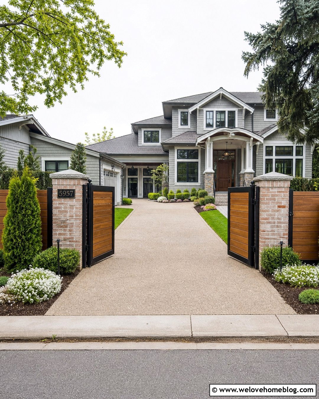 Double Swing Driveway Gate - 25 Driveway Entrance Gate Ideas