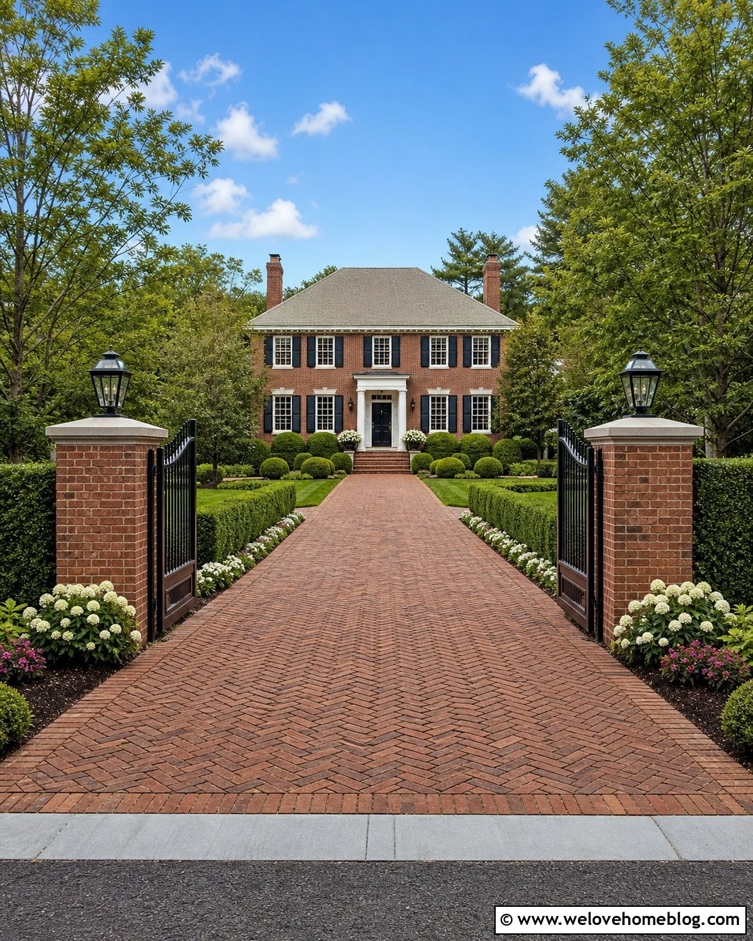 Double Swing Driveway Gate - 45 Driveway Gate Ideas