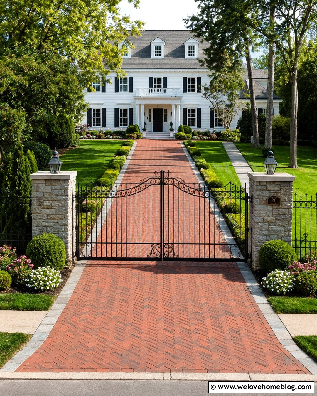 Double Swing Driveway Gate With Center Lock - 20 how to secure a driveway gate ideas