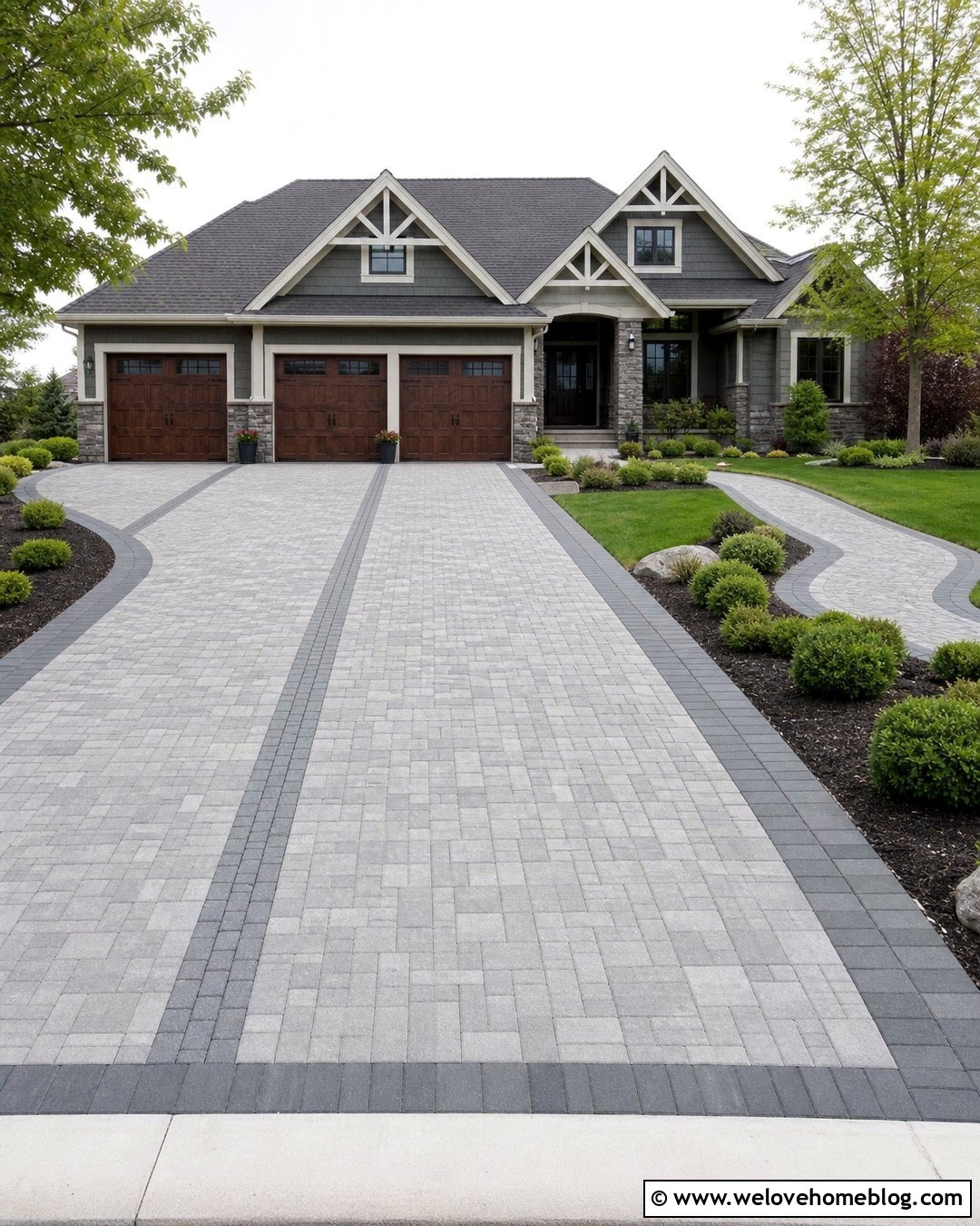 Double Wide Paver Driveway Layout - 30 Driveway Design Layout Ideas
