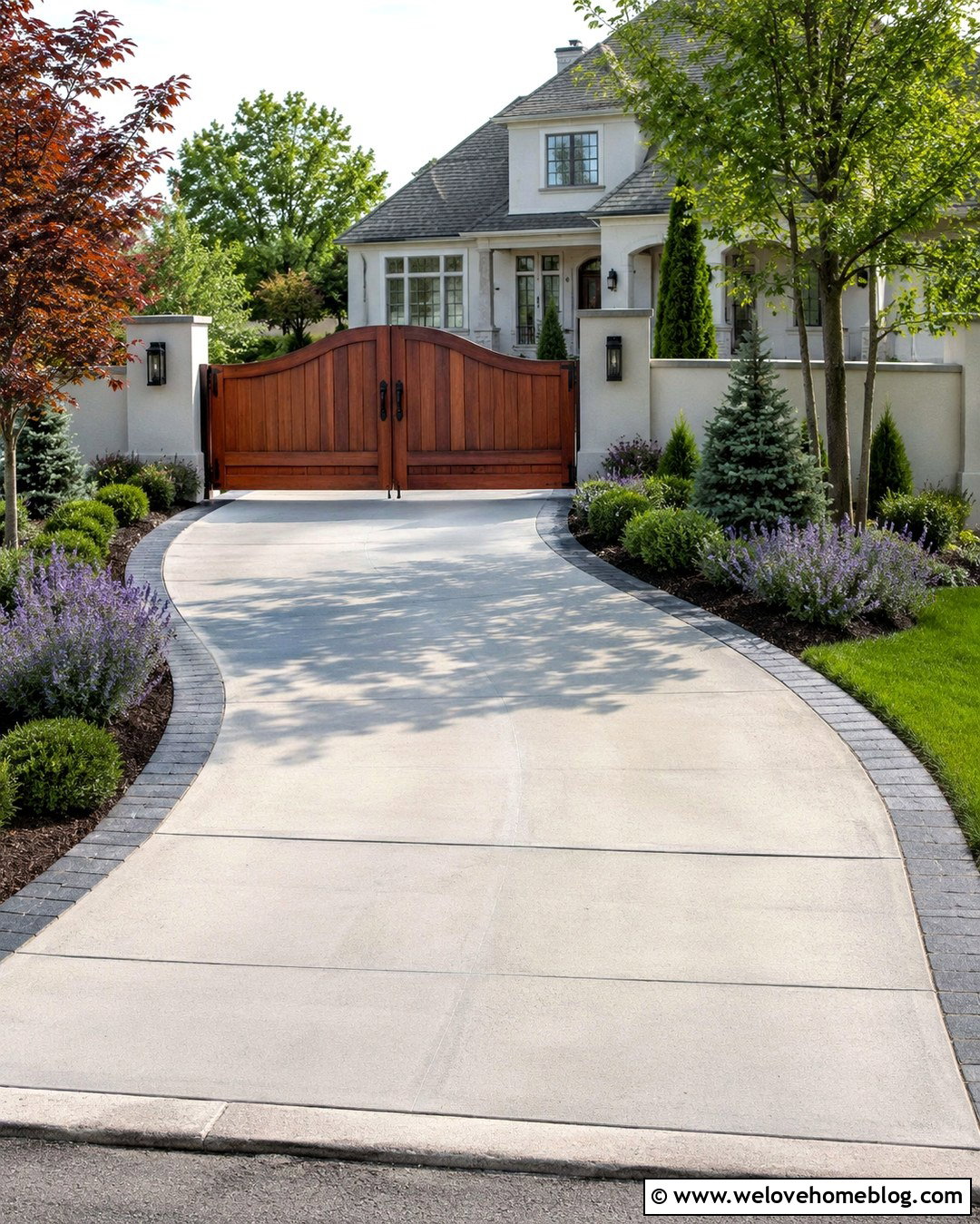 Double Wooden Driveway Gates With Curved Tops - 20 Double Wooden Gates Driveways Ideas