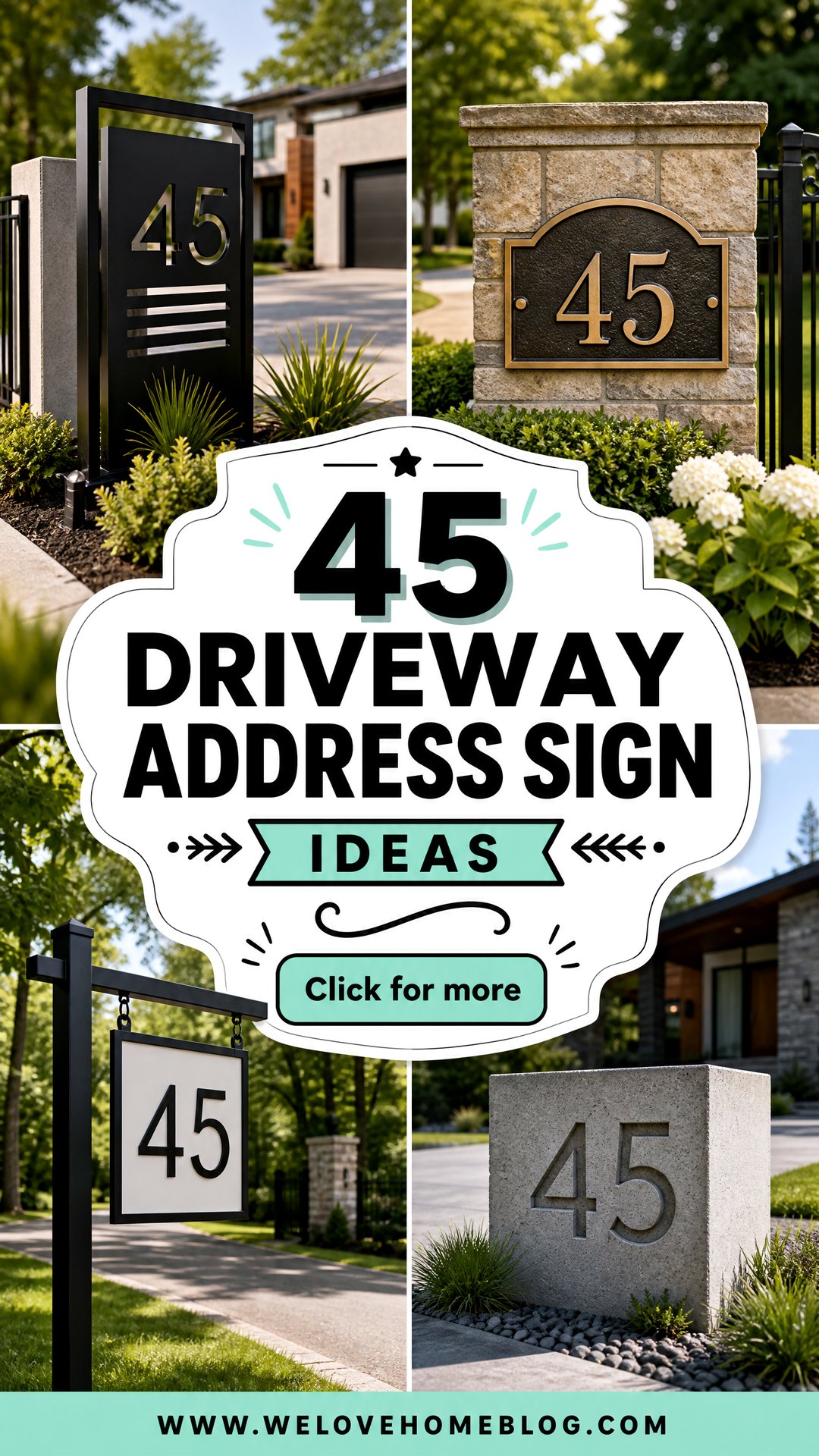 45 Driveway Address Sign Ideas for a Stylish First Impression - 45 Driveway Address Sign Ideas for a Stylish First Impression