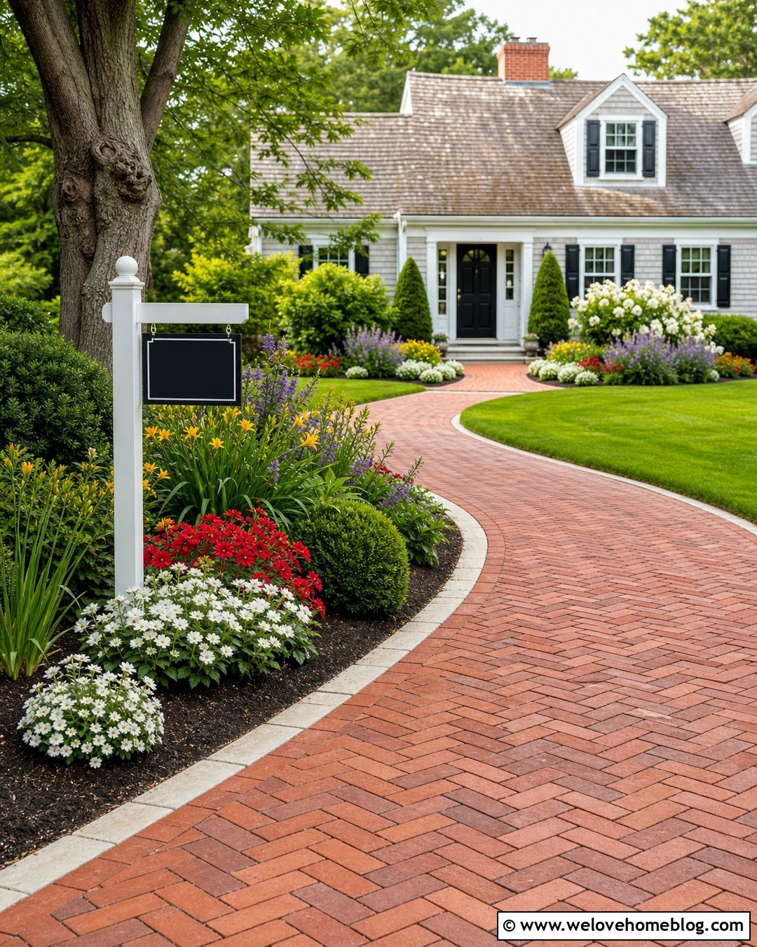 Driveway Address Sign With Flower Bed - 35 house number sign for yard driveways ideas