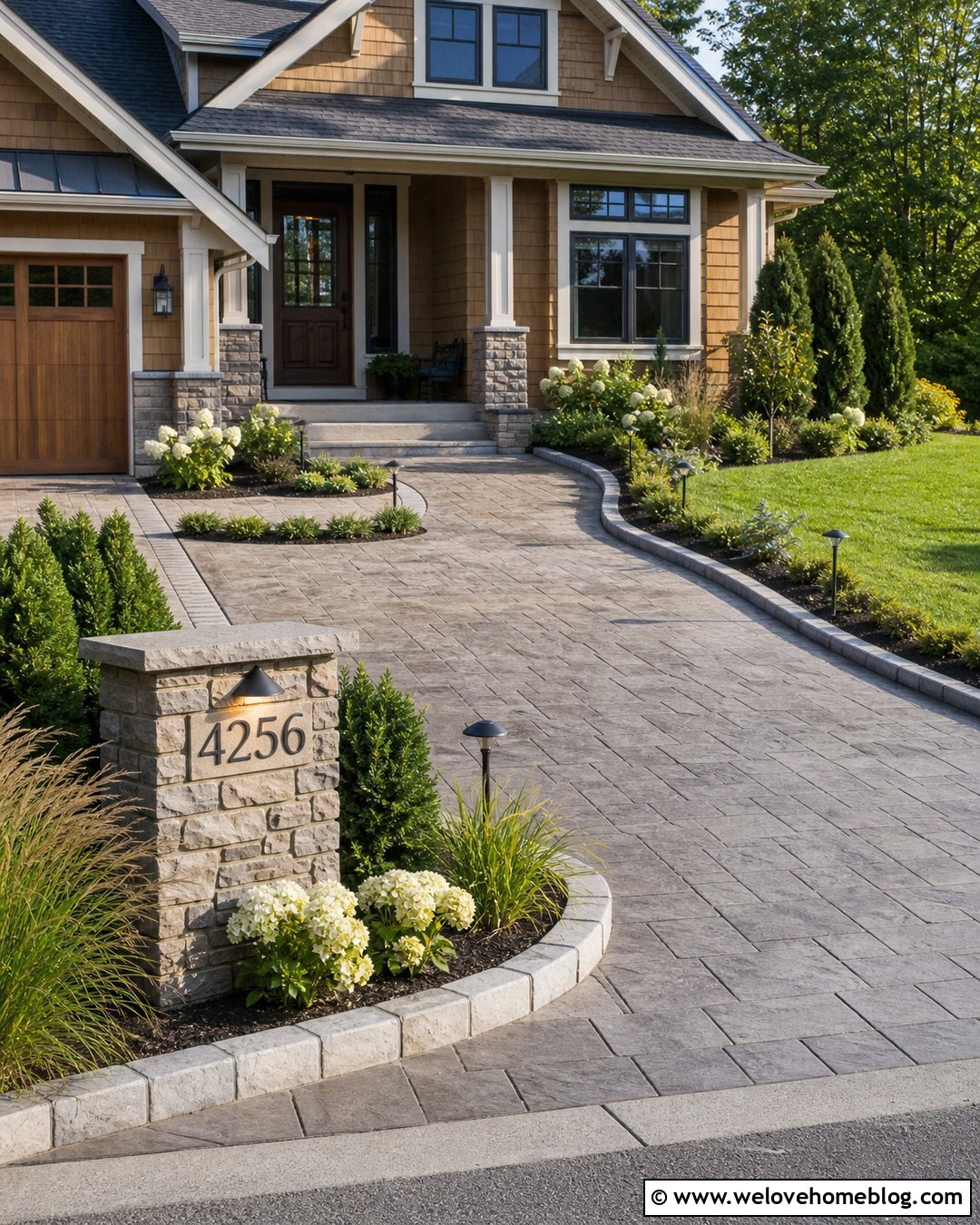 Driveway Address Sign With Landscape Lighting - 35 house number sign for yard driveways ideas