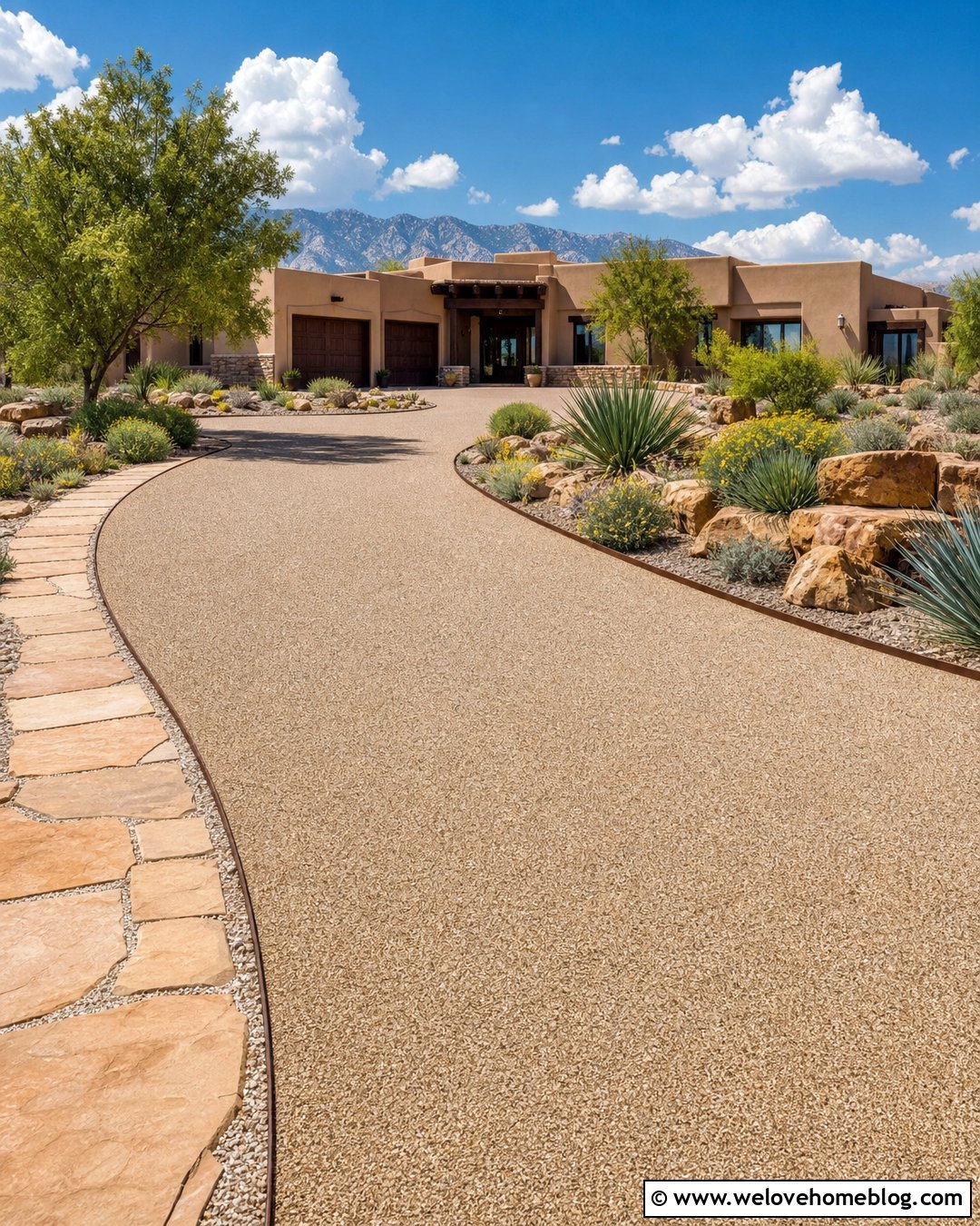 Driveway And Sidewalk With Drought Tolerant Landscaping - 20 Driveway And Sidewalk Landscaping Ideas