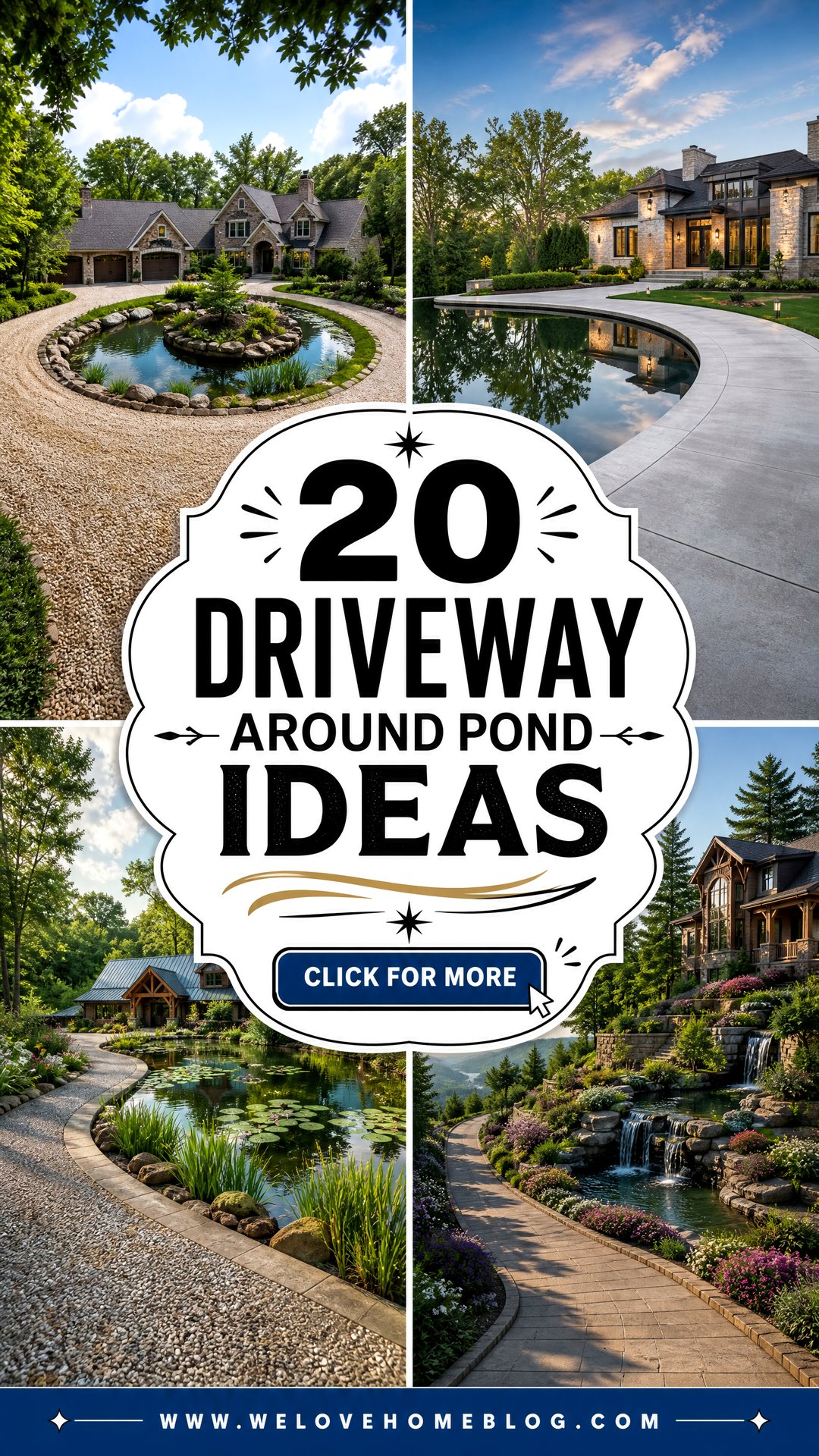 20 Driveway Around Pond Ideas for a Scenic Property Entrance - 20 Driveway Around Pond Ideas for a Scenic Property Entrance