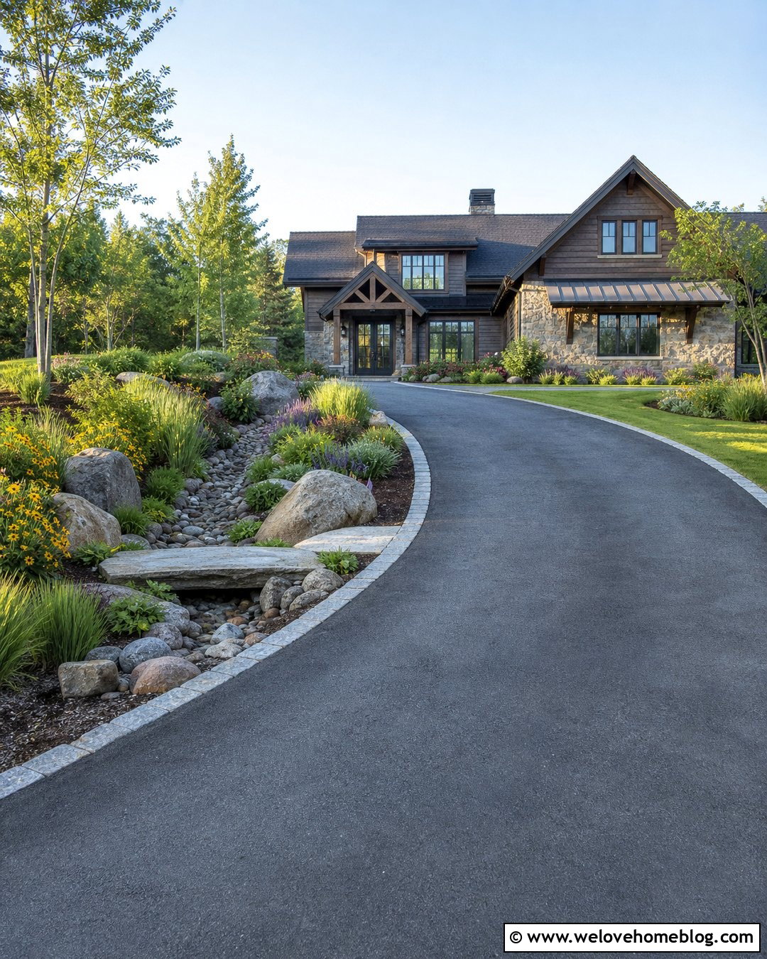 Driveway Berm With Dry Creek - 20 driveway berm ideas