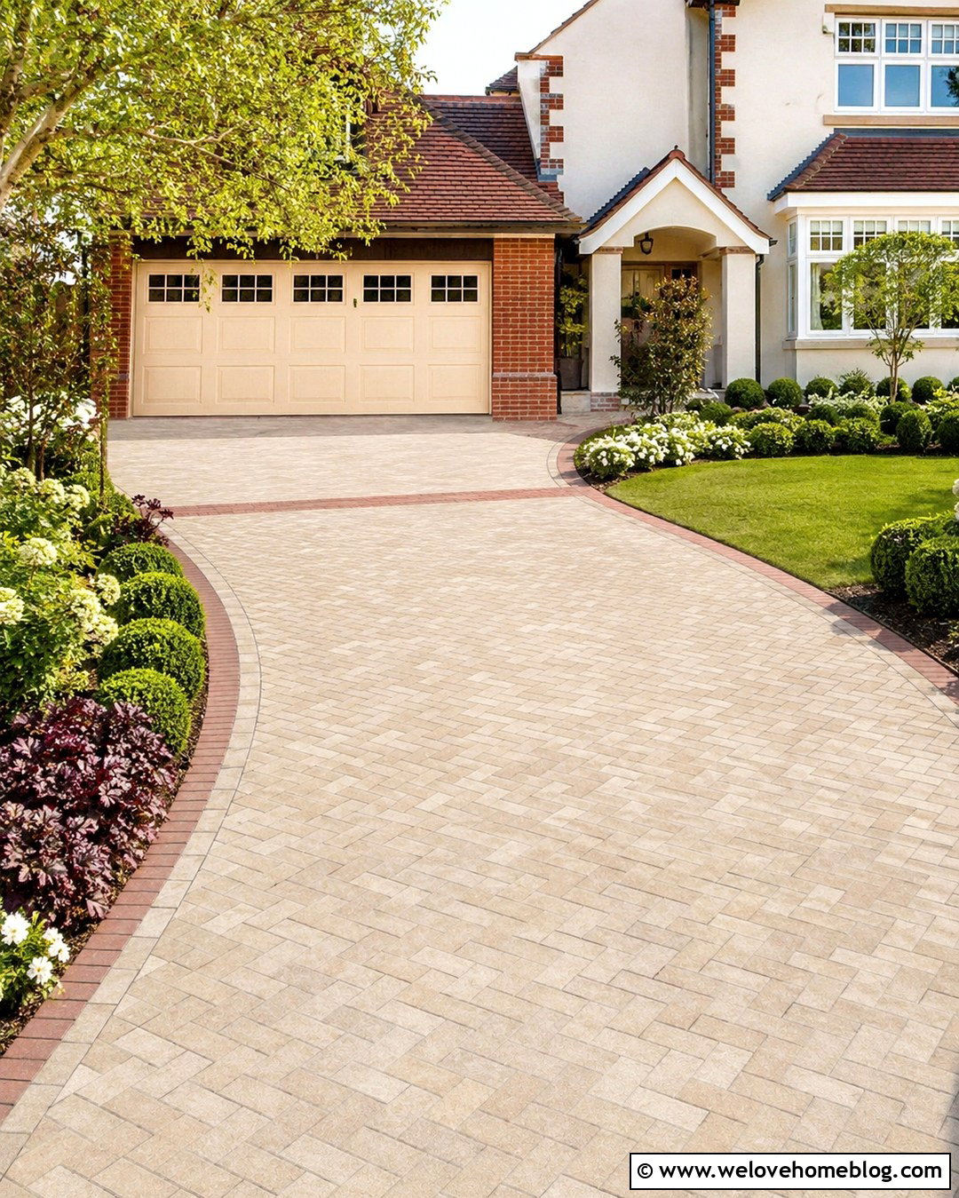 Driveway Blocks With A Gravel Center Strip - 20 Driveway Blocks Ideas