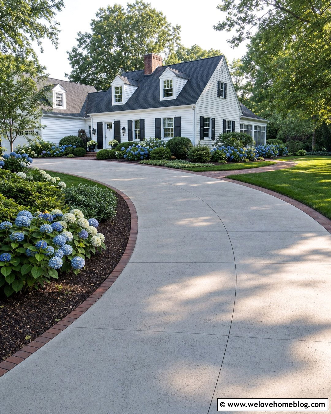 Driveway Border With Hydrangeas - 40 driveway edges and borders ideas