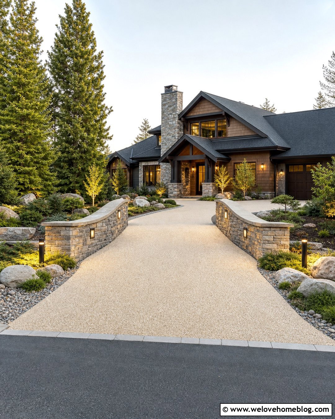 Driveway Bridge With Integrated Lighting - 30 Driveway Bridge Ideas