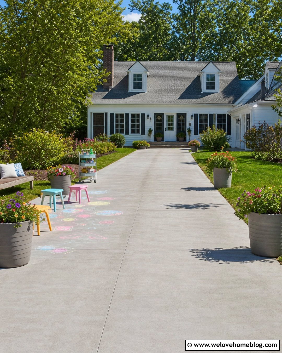 Driveway Chalk Art And Family Hangout - 20 driveway hangout ideas