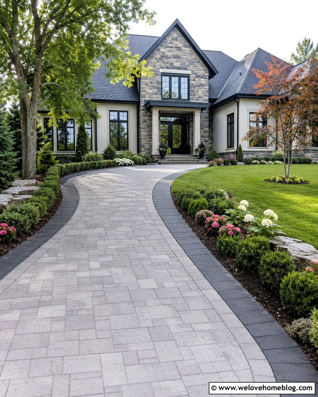 Driveway Color Matching House Exterior - 20 Choosing Driveway Colors Ideas