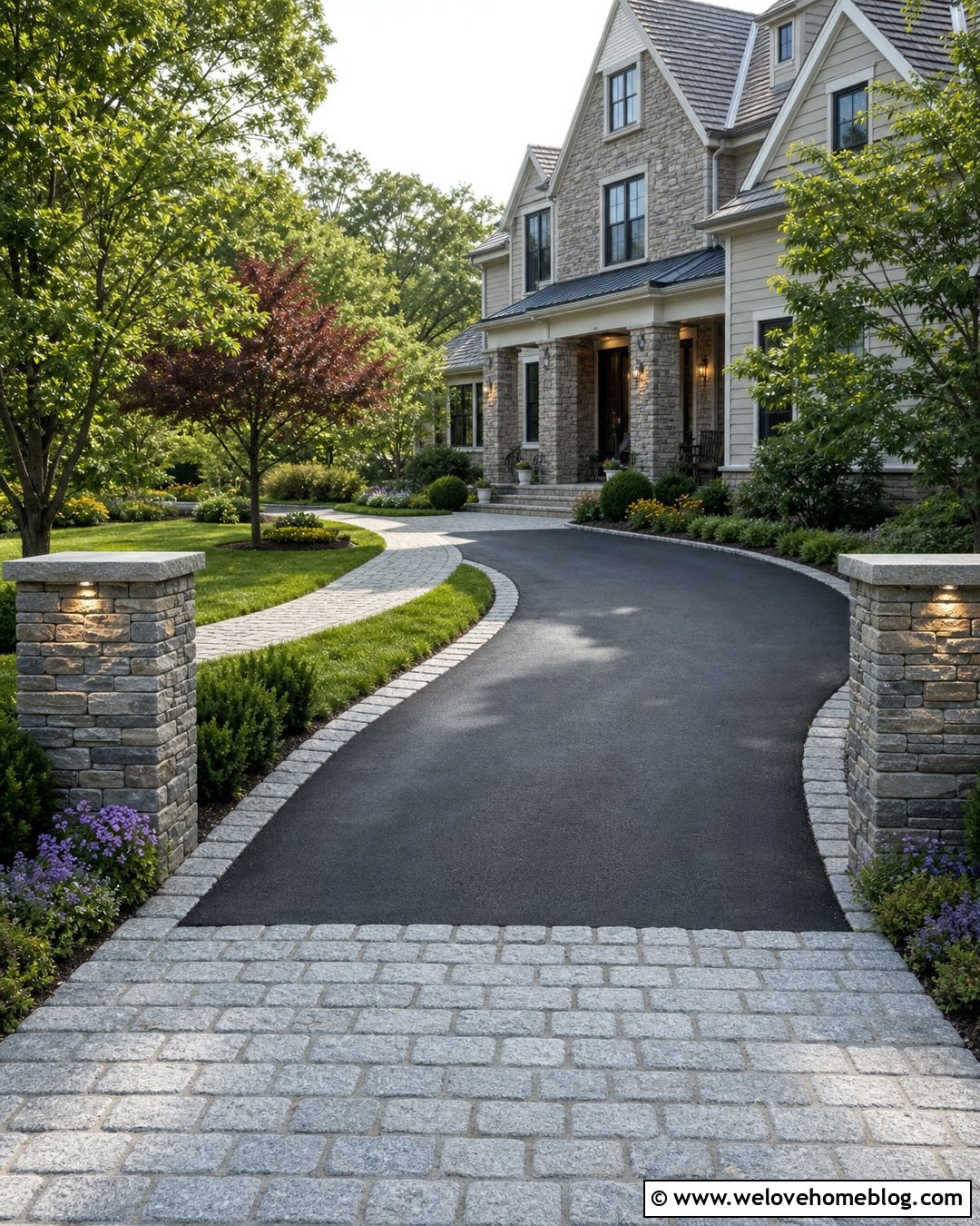 Driveway Columns With Built In Lighting - 20 entry columns driveway ideas