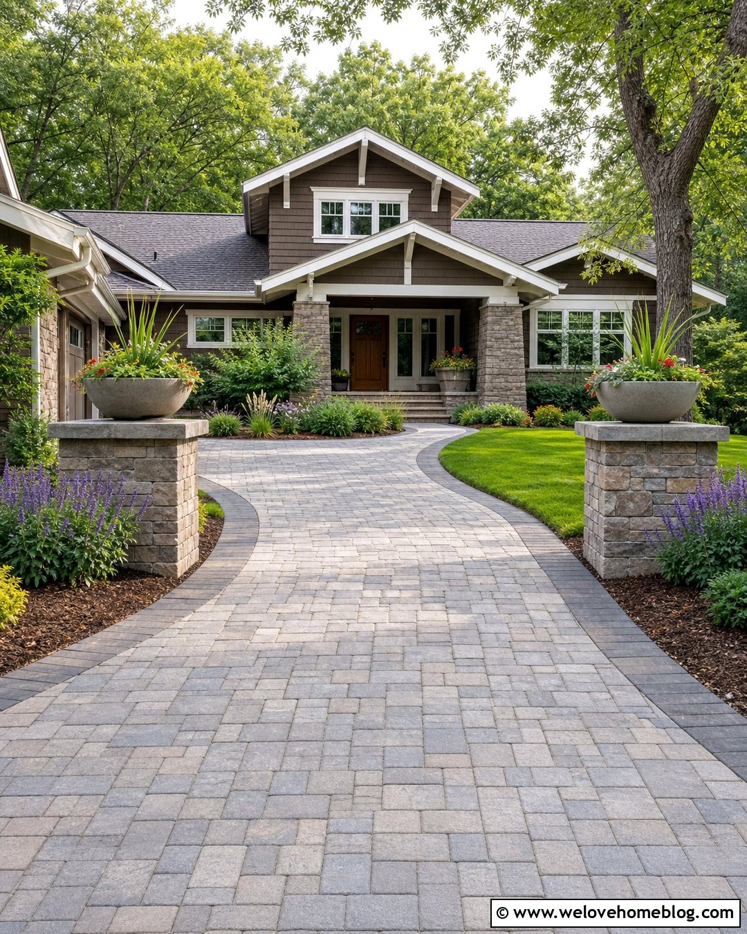 Driveway Columns With Planters - 20 entry columns driveway ideas