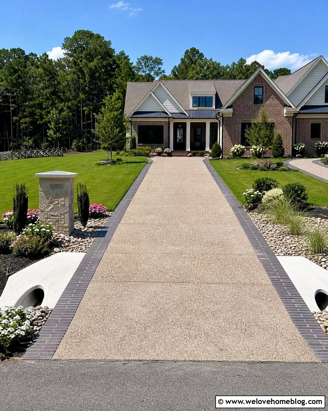 Driveway Culvert With Address Sign Landscaping - 35 Driveway Culvert Ideas