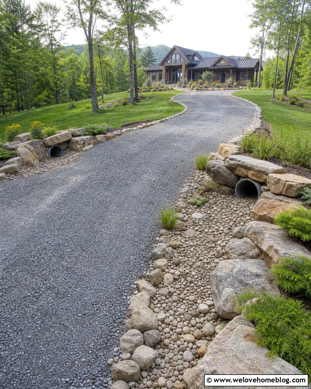 Driveway Culvert With Boulder Landscaping - 30 driveway culvert landscaping ideas