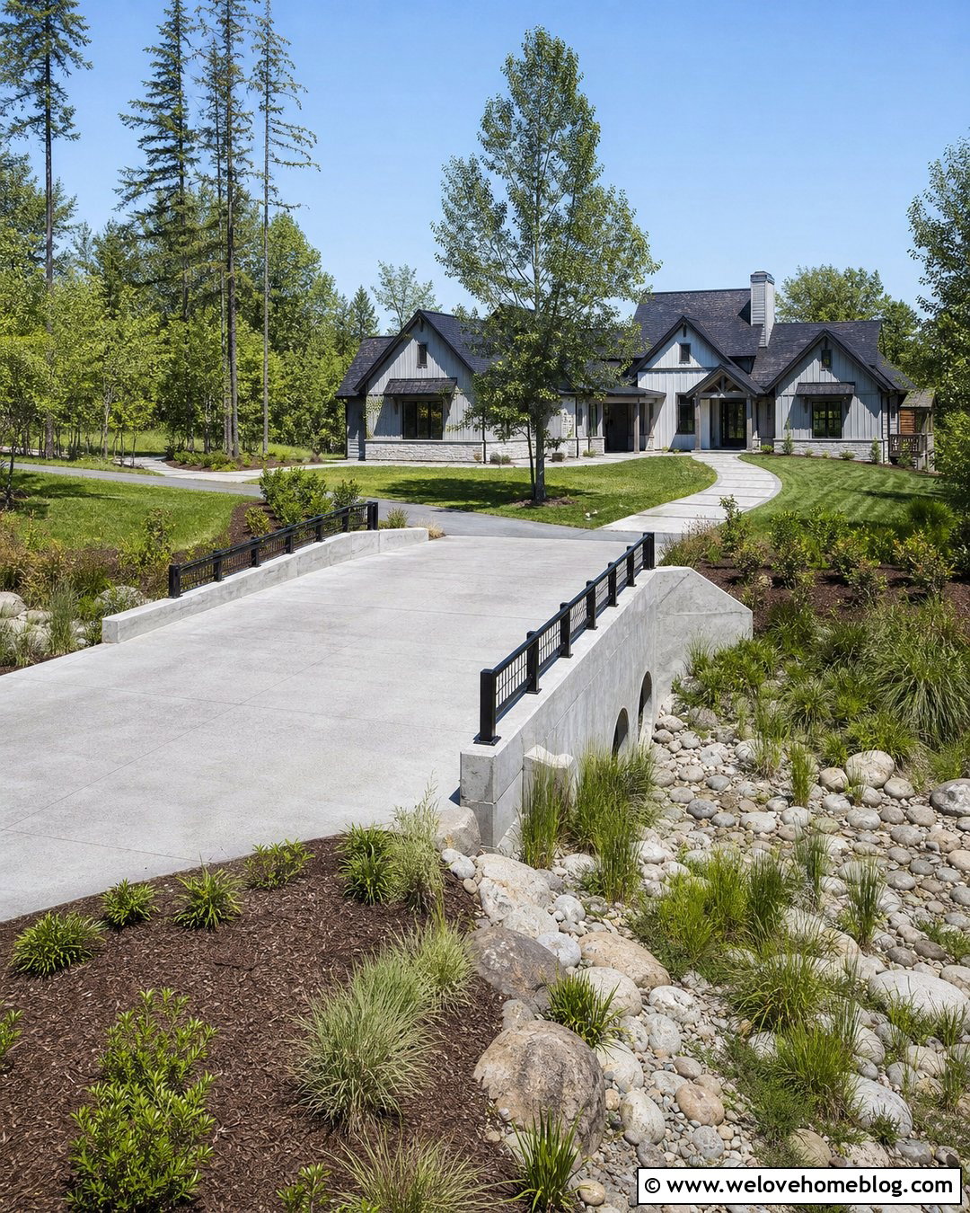 Driveway Culvert With Bridge Style Railings - 35 Driveway Culvert Ideas