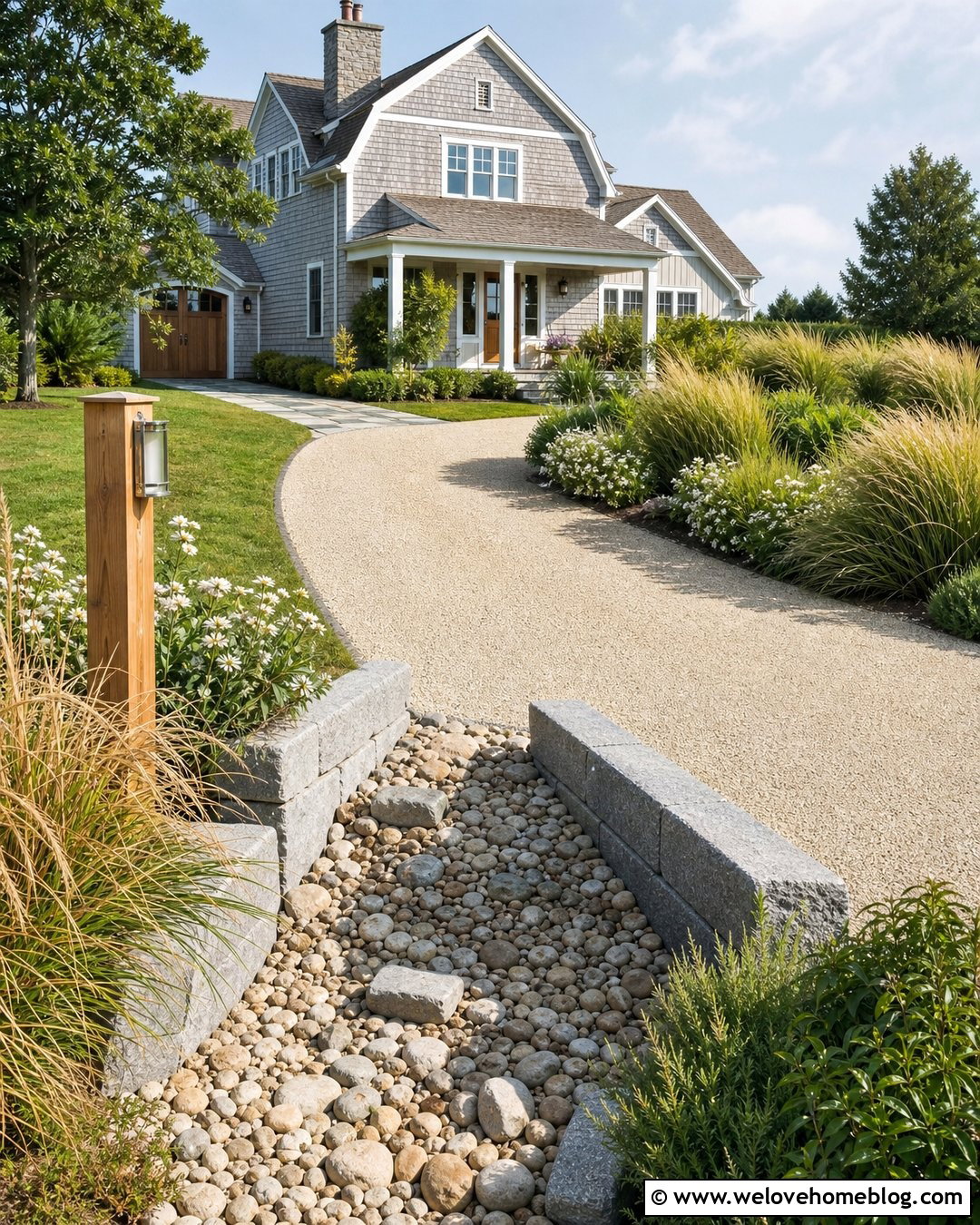 Driveway Culvert With Coastal Plants