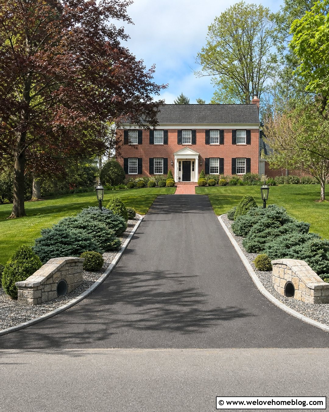 Driveway Culvert With Evergreen Landscaping - 35 Driveway Culvert Ideas