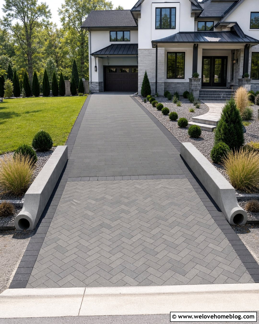 Driveway Culvert With Paver Driveway Entrance - 35 Driveway Culvert Ideas