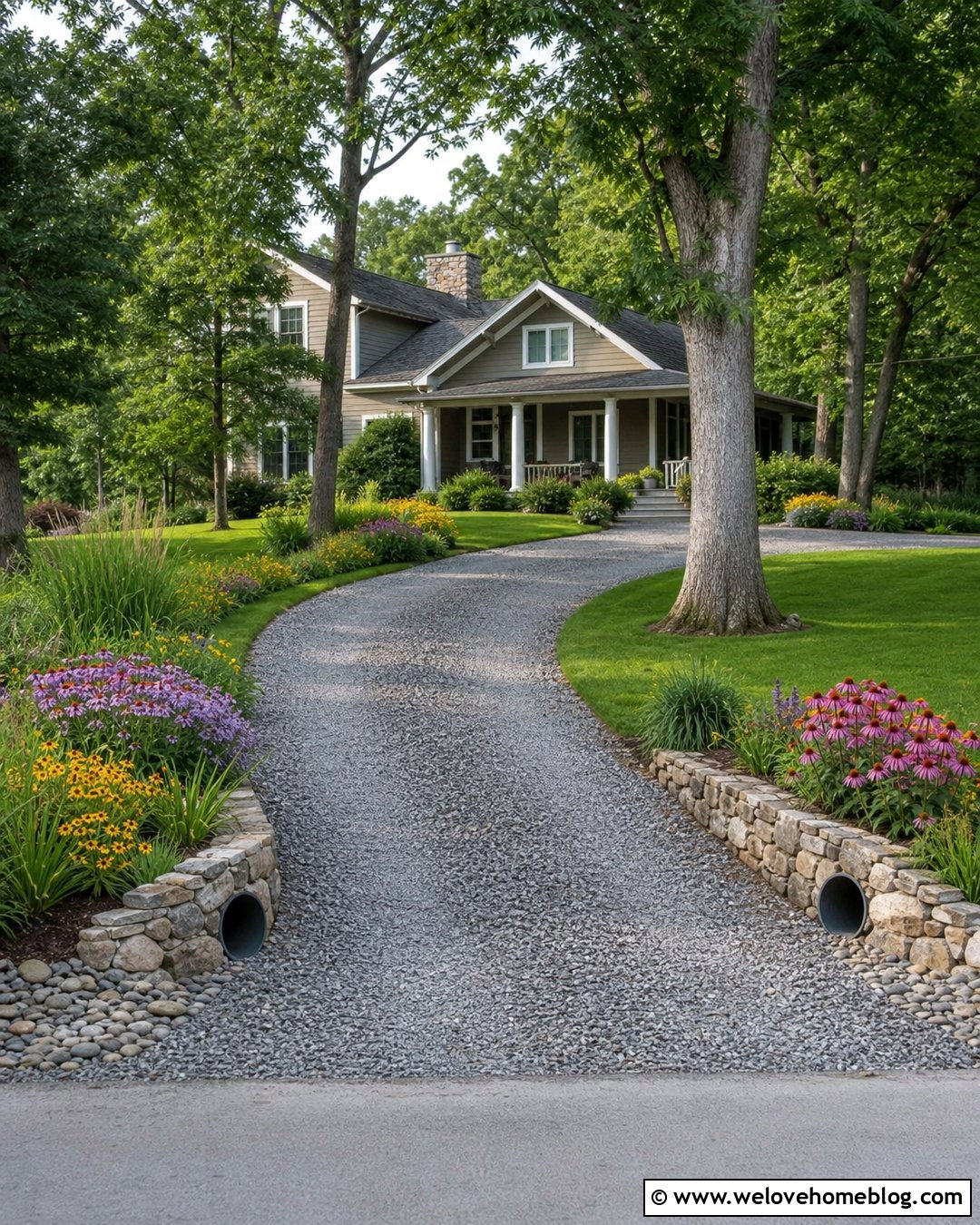 Driveway Culvert With Pollinator Planting - 35 Driveway Culvert Ideas