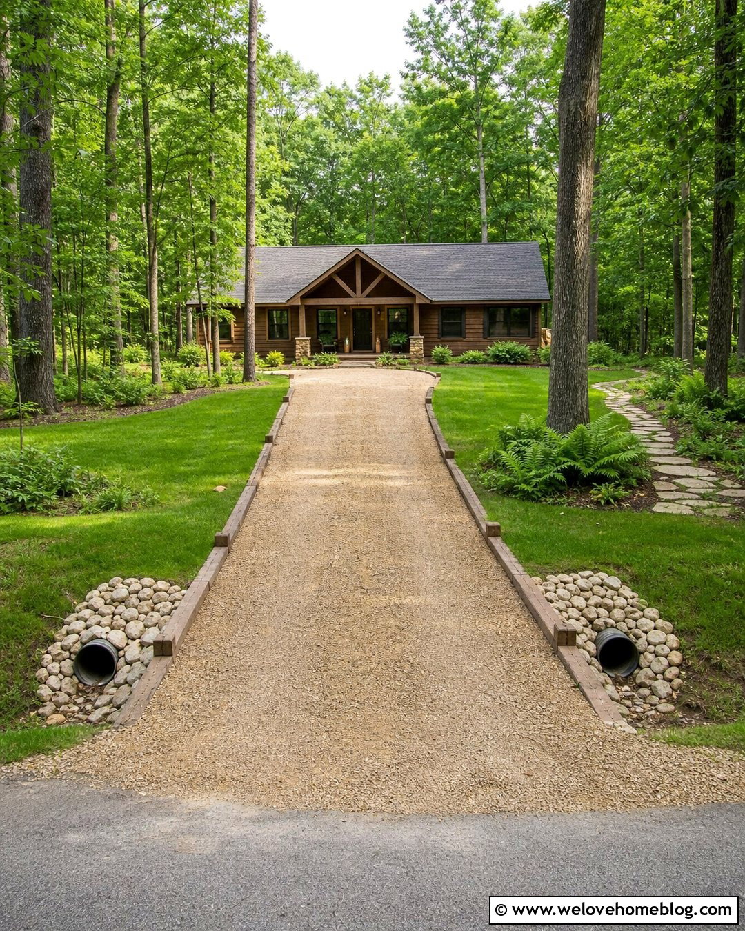 Driveway Culvert With Timber Edging - 35 Driveway Culvert Ideas
