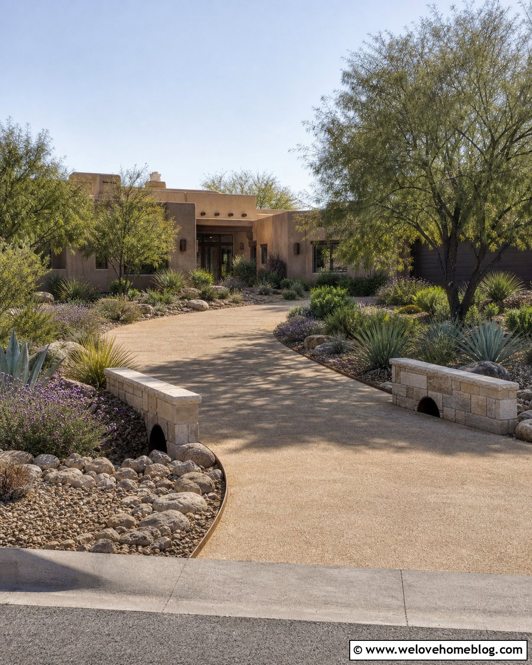 Driveway Culvert With a Xeriscape Garden - 30 driveway culvert landscaping ideas