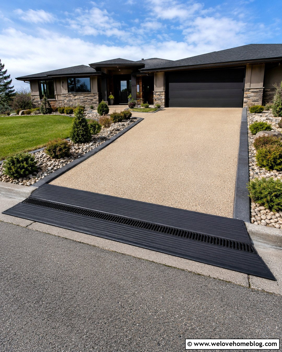Driveway Curb Ramp With Built In Drainage Channel - 20 Driveway Curb Ramp Ideas