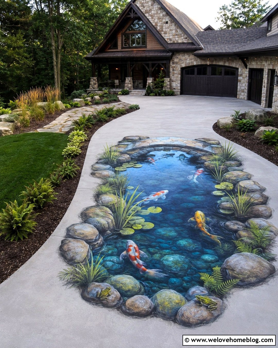 Driveway D Pond Art - 20 Driveway Art Projects Ideas