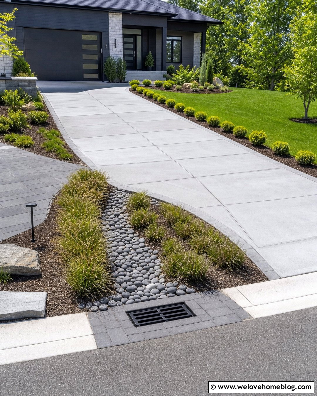 Driveway Ditch With A Catch Basin - 30 Driveway Ditch Ideas