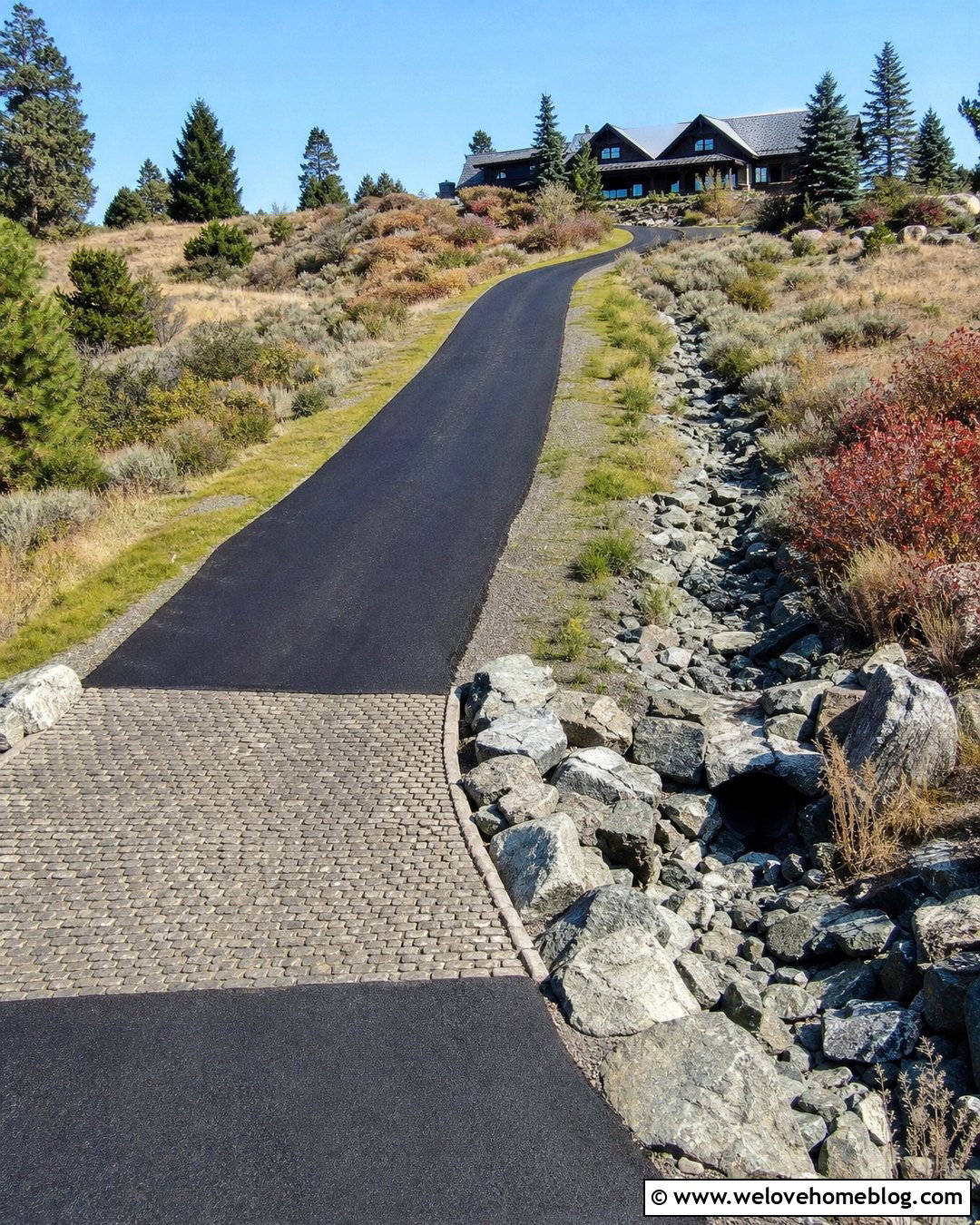 Driveway Ditch With Riprap Stone - 30 Driveway Ditch Ideas