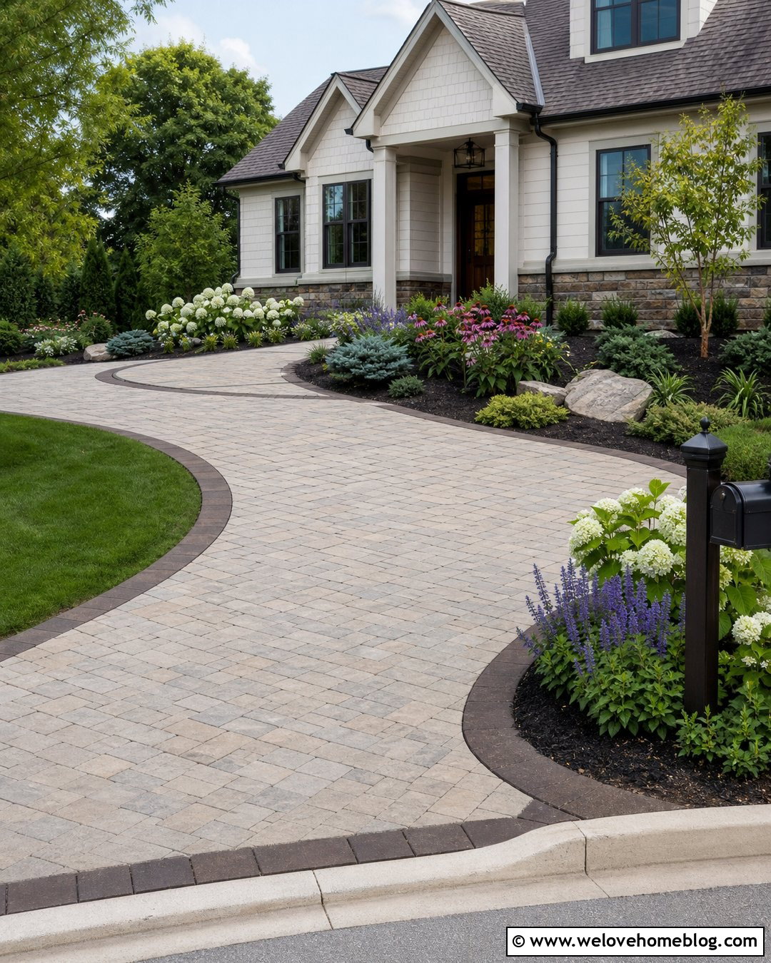 Driveway Edging Blocks With Flower Beds - 20 Driveway Edging Blocks Ideas