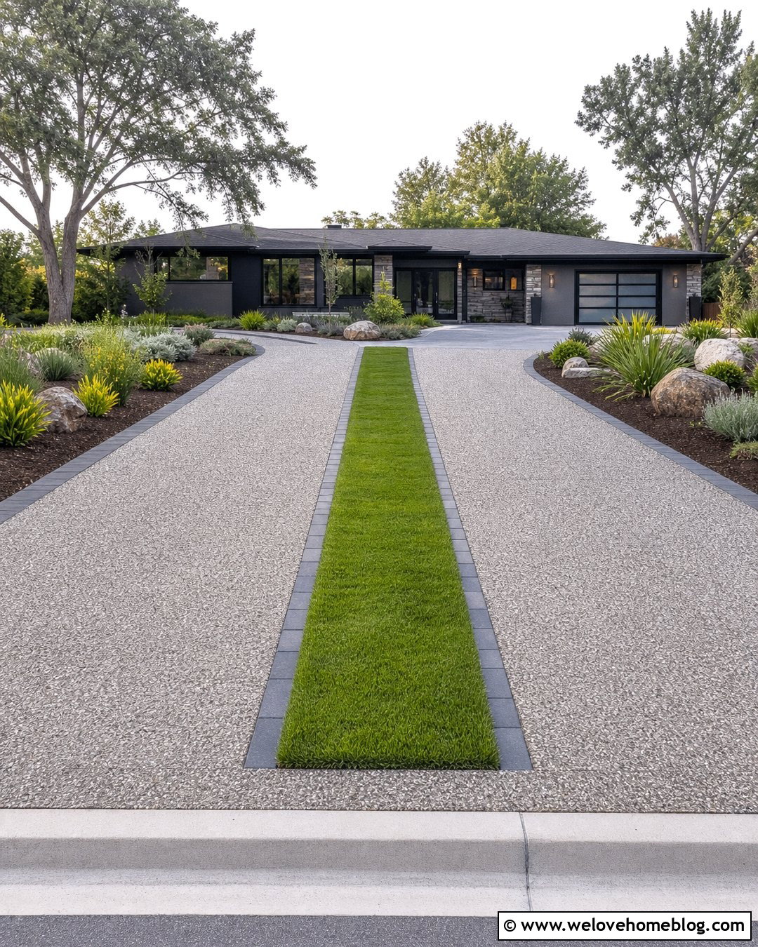Driveway Edging Blocks With Grass Strips - 20 Driveway Edging Blocks Ideas