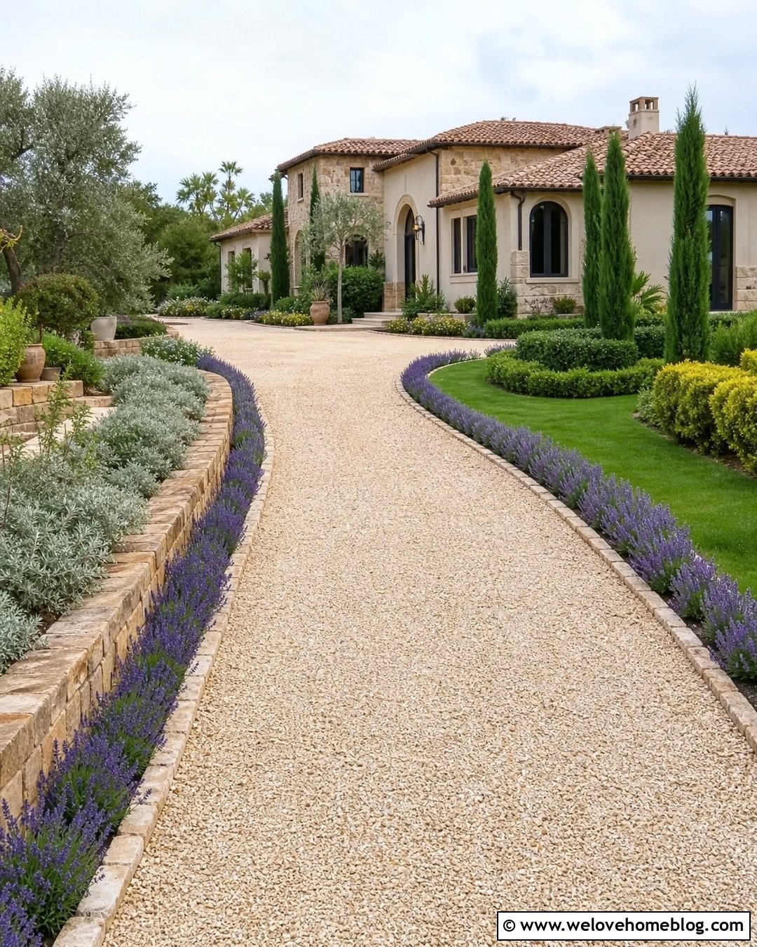 Driveway Edging With Lavender - 35 driveway edging ideas