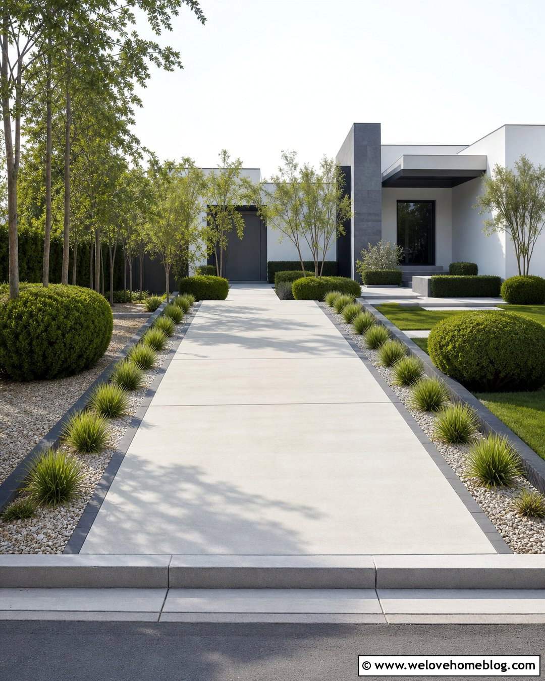 Driveway Edging With Ornamental Grass - 35 driveway edging ideas