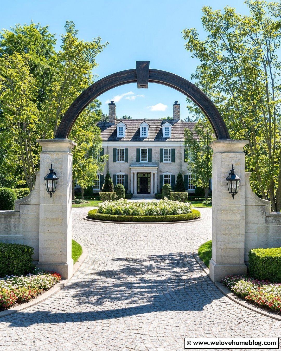 Driveway Entrance Archway With Pillars - 20 driveway entrance archway ideas