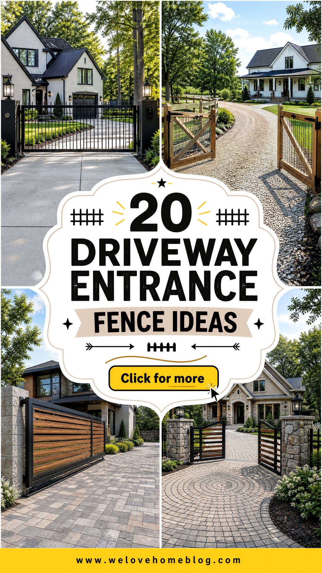 20 Driveway Entrance Fence Ideas Stylish Privacy for Any Home - 20 Driveway Entrance Fence Ideas: Stylish Privacy for Any Home