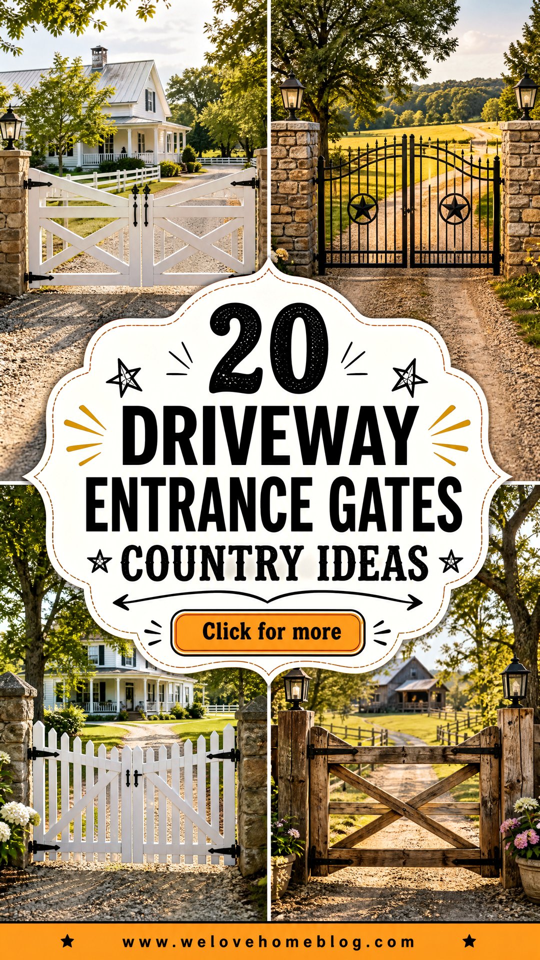 20 Driveway Entrance Gates Country Ideas With Rustic Charm - 20 Driveway Entrance Gates Country Ideas With Rustic Charm